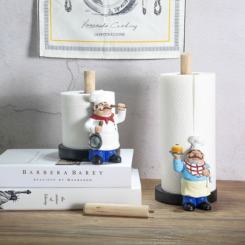 Harz Koch Doppel-Schicht Rolle Papier Handtuch Halfter Figuren Kreative Tiere Hause Kuchen Einkaufen Restaurant Holz Dekoration Ornamente