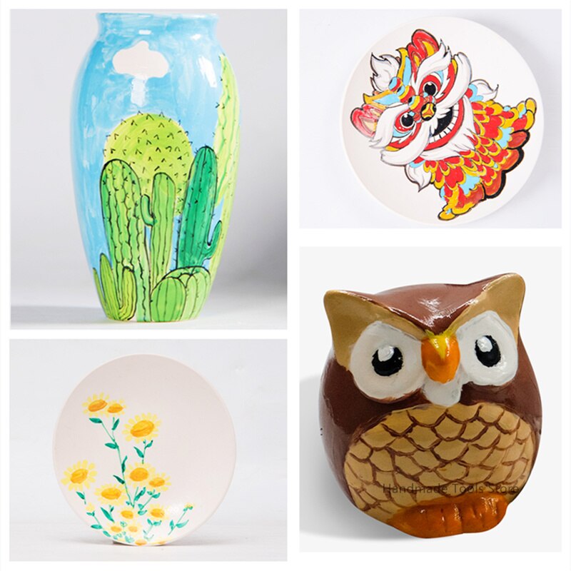 12 Colors Pottery No-bake Pigment Overglaze Ceramic Painted Painting Pigment Not Fade DIY Clay Hand-painted Sculpture Coloring