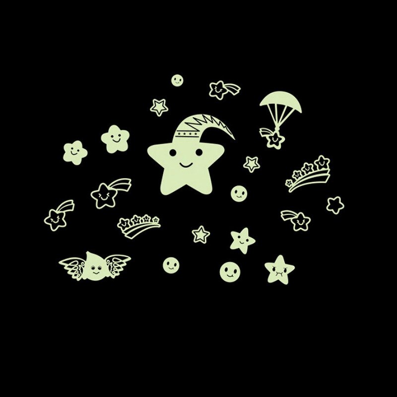 1Bag Party Glow In The Dark Speelgoed 3Cm Lichtgevende Ster Stickers Slaapkamer Sofa Fluorescerende Schilderen Speelgoed Pvc Stickers kids
