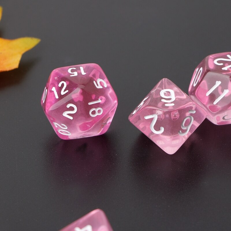 7 st / stycke klar polyhedral tärning för dragon pathfinder  d20 d12 2 xd 10 d8 d6 d4