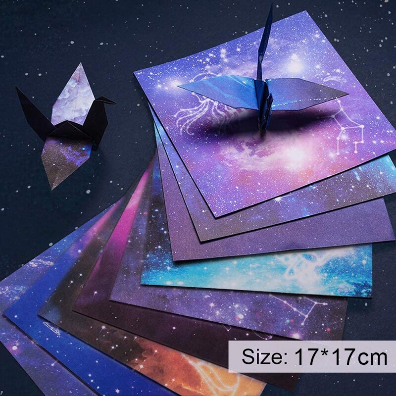 Good Healthy Origami Paper Double Sided Night Sky Handcrafts Paper for Kids 135pcs 17X17cm for Arts and Crafts Projects