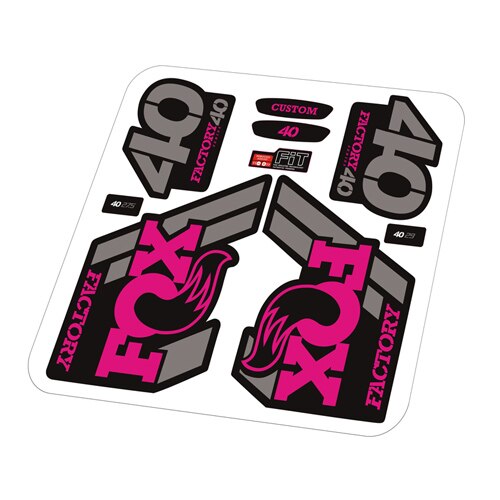 FOX40 stickers/decals of mountain bike/bicycle front fork for DH MTB racing: Magenta gray