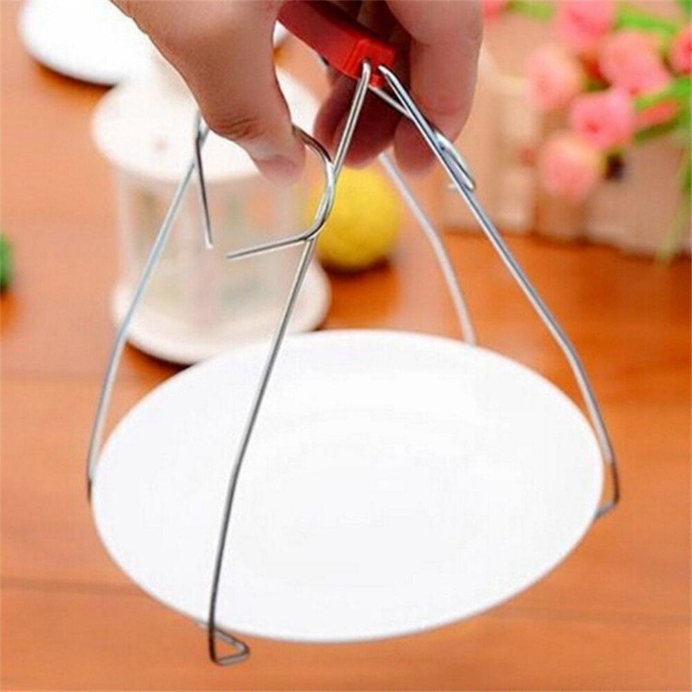 Stainless Steel Plate Clamps Kitchen Folding Plate Clamps Anti-Scalding Clamps Bowl Plate Clamps Kitchen Utensils Tools
