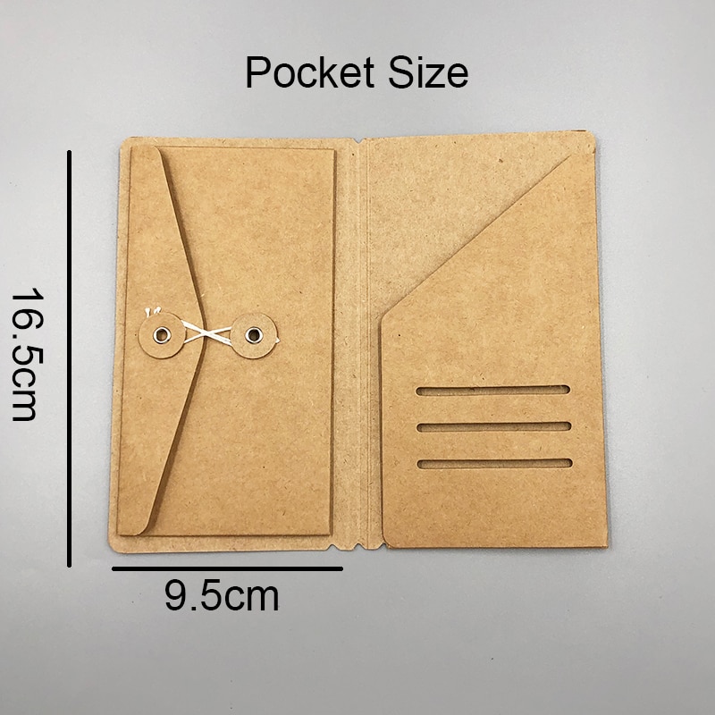 Fromthenon Kraft Paper Envelope Organizer For Midori Travelers Notebook Diary Refills Planner Accessories Tickets Cards Passport