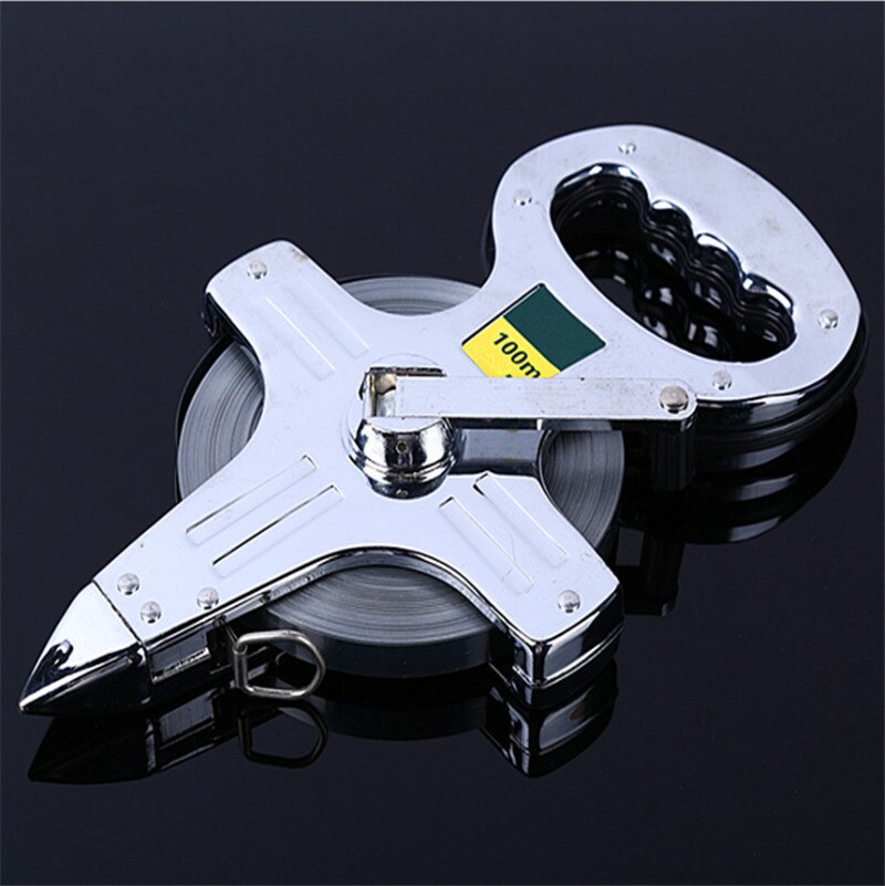 1pc Tape Measure 100m Stainless Steel Tape Stadiometer Metre Metric Measuring Rulers Construction Tools