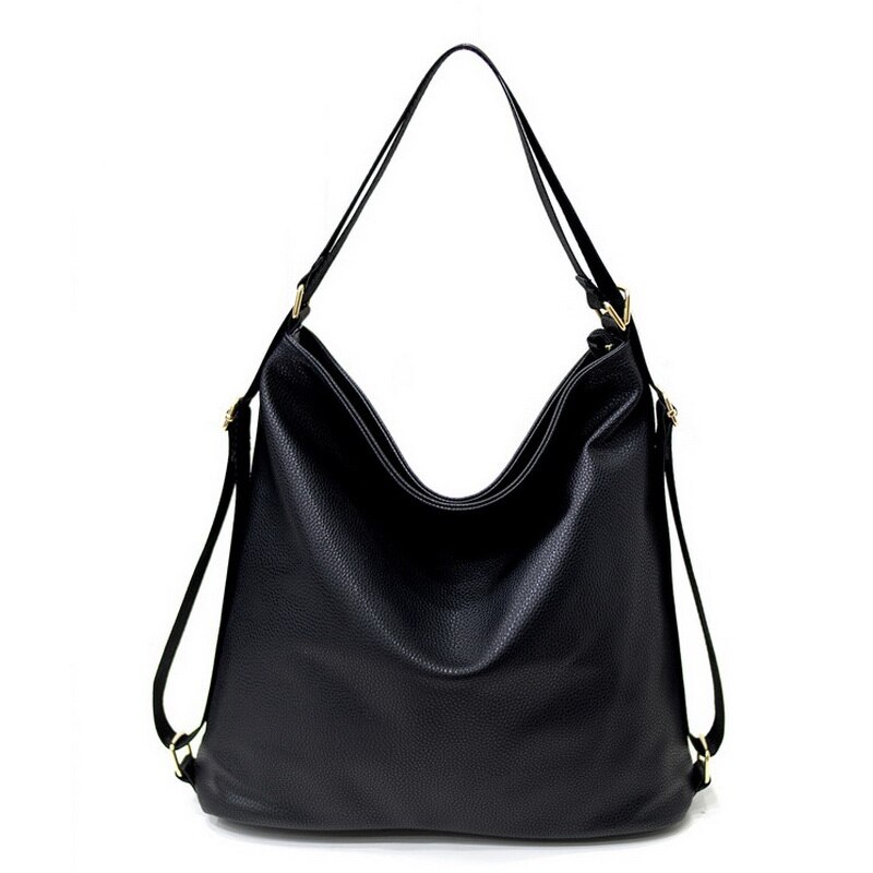 Bolsos de hombro multifunción para mujer, Hobos, de , a la , de piel sintética, WLHB1410: Black