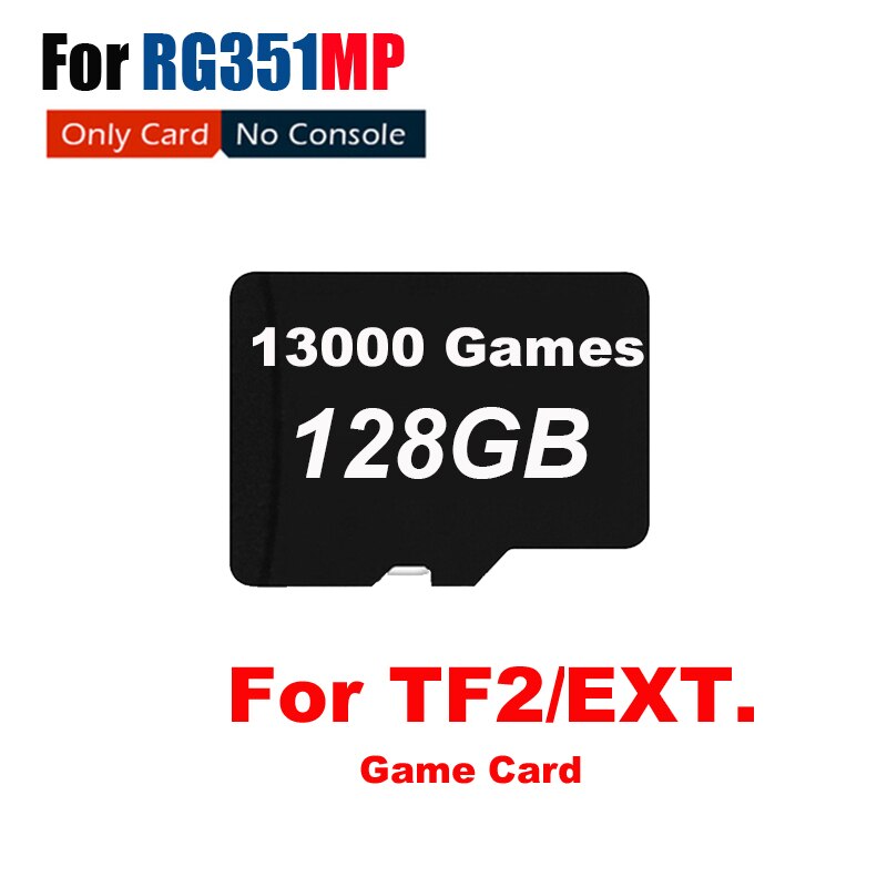 256G 40000 Games Tf Card Anbernic RG351MP Sd-kaart Retro Game Console Memery Kaart Voor RG351MP 40000 Games PS1 n64 Psp Games: 128G 13000 Game Card