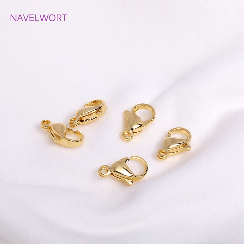 bisuteria materiales por mayor Cierres de langosta de acero inoxidable para fabricación de joyas, accesorios para fabricación de pulseras DIY, materiales de joyería al por mayor, 10mm/12mm: M / Rojo