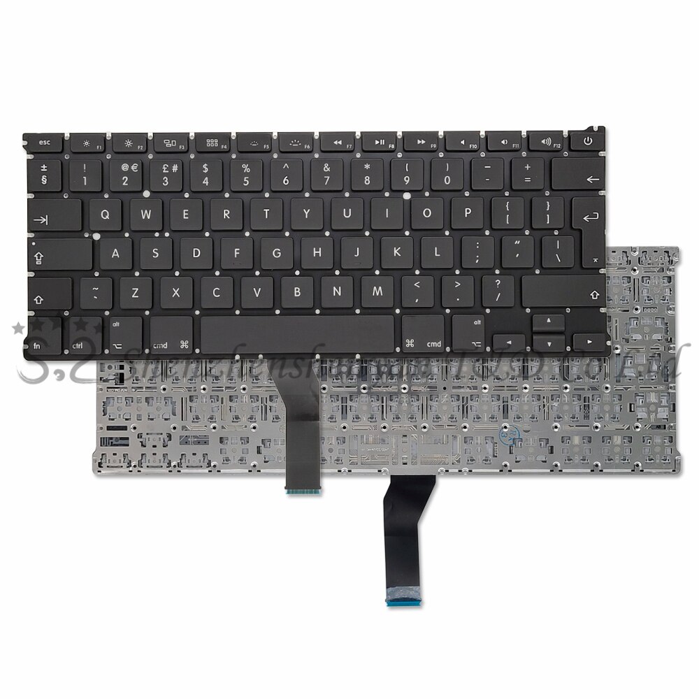 US UK Replacement Keyboard Russian Spain French German Russian Korean Layout for Macbook Air 13 &quot;A1369 A1466 Years