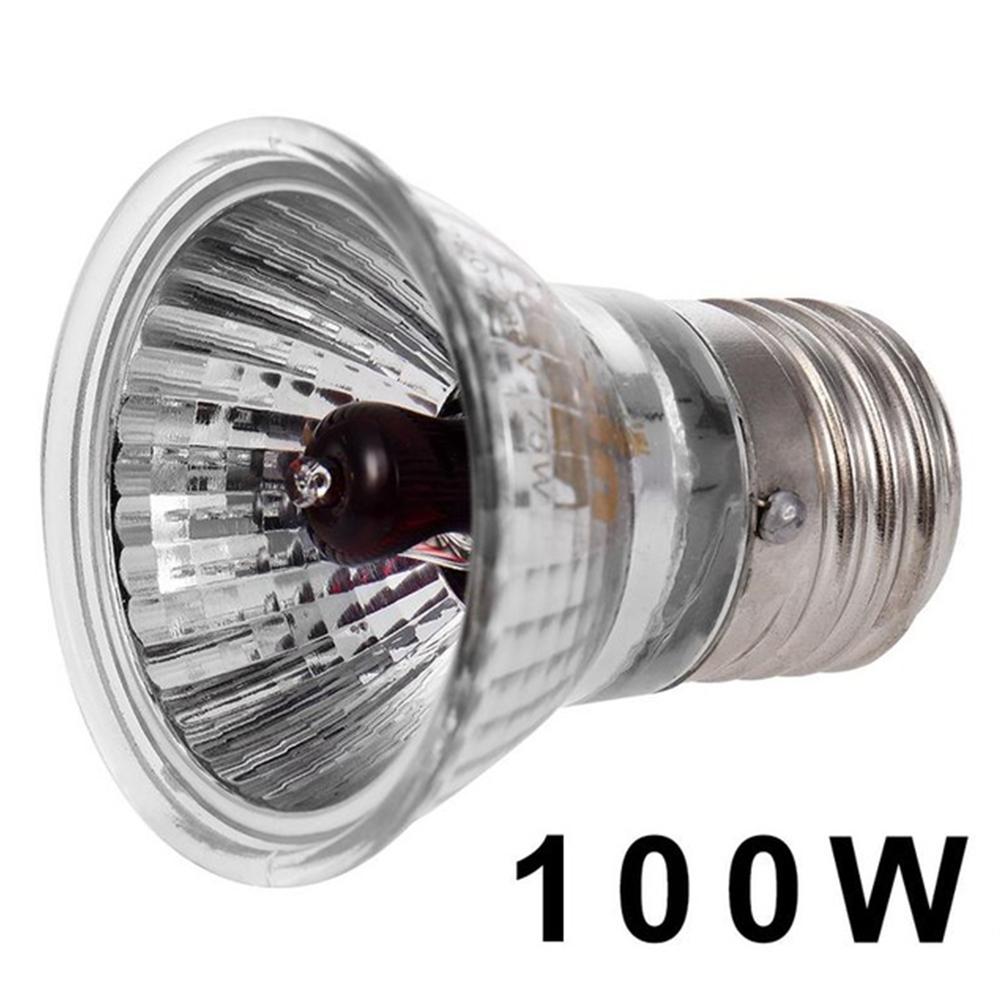Bombilla para reptiles UVA + UVB de 25/50/75/100W, lámpara de calor, para tortugas, anfibios, lagartos, controlador de temperatura: 100W red light UVA