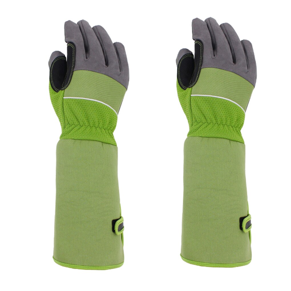 1 Paar Vrouwen Professionele Tuinieren Handschoenen Doorn Proof Bloem Planten Yard Werk Lange Tuin Handschoenen: 2