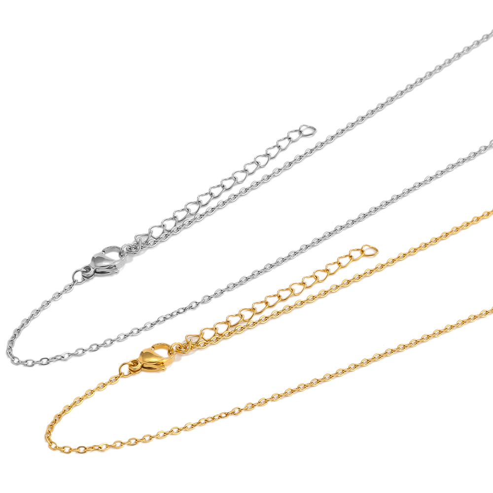 Lien de câble en acier inoxydable pour bricolage, colliers de la présidence, tour de cou, bijoux de direction, réglable, , équiin en vrac, 45 + 5cm, 10 pièces par lot