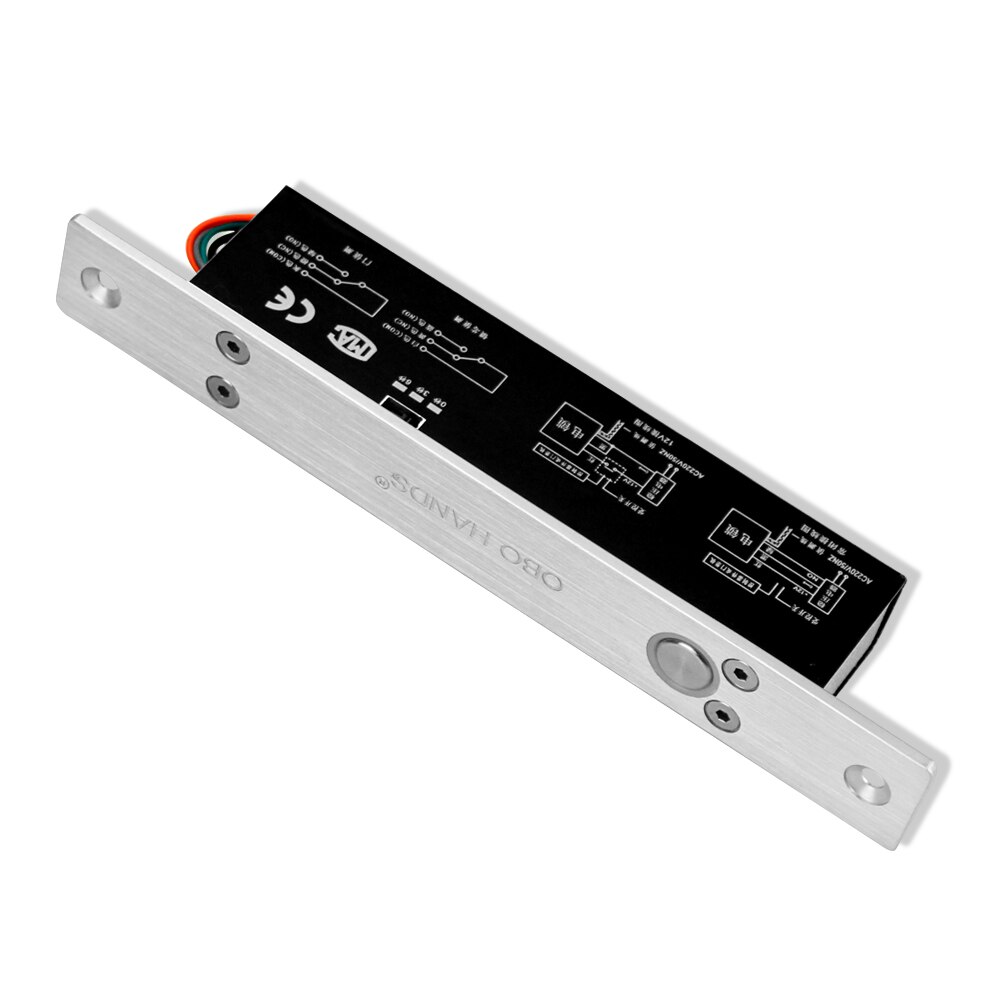 Obo hænder elektronisk dørlås elektrisk boltlås smal nc/no fail safe sikker mortise lock med 5/6 kabler tidsforsinkelse