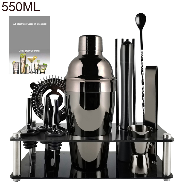3-12 sztuk Boston Shakers Rose Shaker do koktajli ze stali nierdzewnej mikser wina 550ml 800/600ML zestaw barmański akcesoria barowe Dropshipping: B 550ml Rack