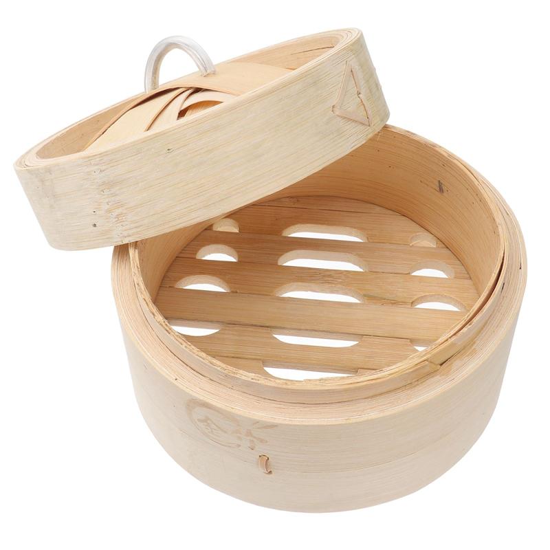 1 Set Bamboo Steaming Rack Food Steaming Basket Bamboo Food Steamer Flour Buns Dumplings Steaming Rack
