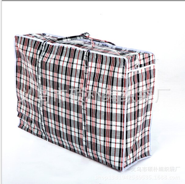 1Pcs Jumbo Home Laundry Plastic Bags Large Zipper Reusable Strong Laundry Storage Plastic Bag Holder Hangable Pouch Organizer: S / Black