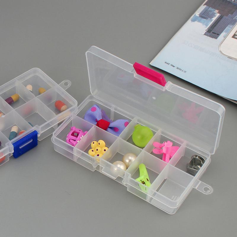 PP plastic box jewelry accessories box parts sorting box components packaging box 10 grid fixed storage box transparent