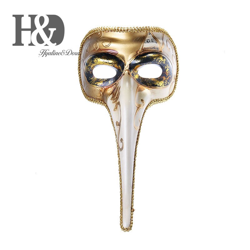 H&D Long-Nose Classic Venetian Masquerade Mask for Men (Long Nose-Purple): Color 5