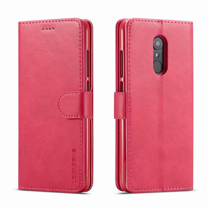 Caso di Vibrazione del cuoio Per Xiaomi redmi 5 xiomi redmi 5 Più Slot Per Schede Cassa Del Telefono Del Raccoglitore Della Copertura Per Coque Xiaomi redmi 5 Hoesje funda: For Redmi 5 Plus / rosa