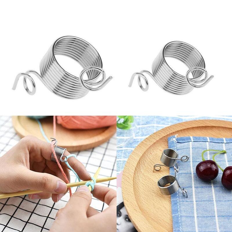 Strikket sweater ærme finger bly ring rustfrit stål leder håndlavet uld strikke gadget sweater væveværktøj gadget