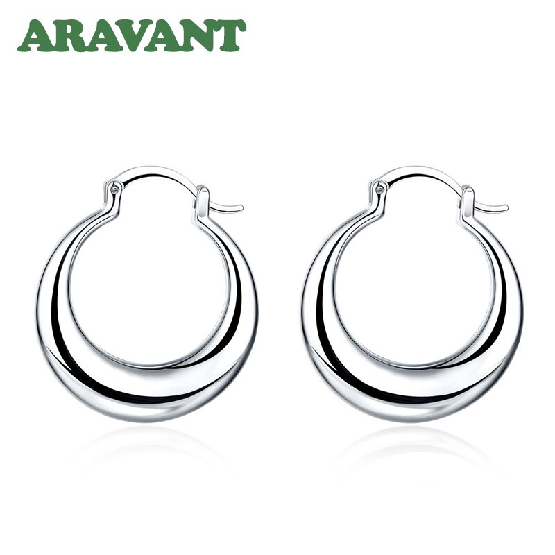 Pendientes de aro de Plata de Ley 925 en forma de U para mujer, joyería de , accesorios de boda