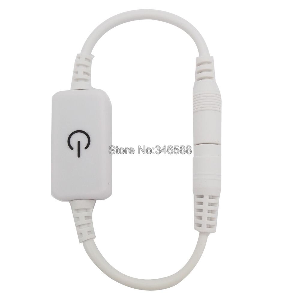DC 12V 24V 4A iTouch Dimmer Switch Brightness Adjustable LED Dimmer Controller Plastic Black / White for Single Color LED Strip