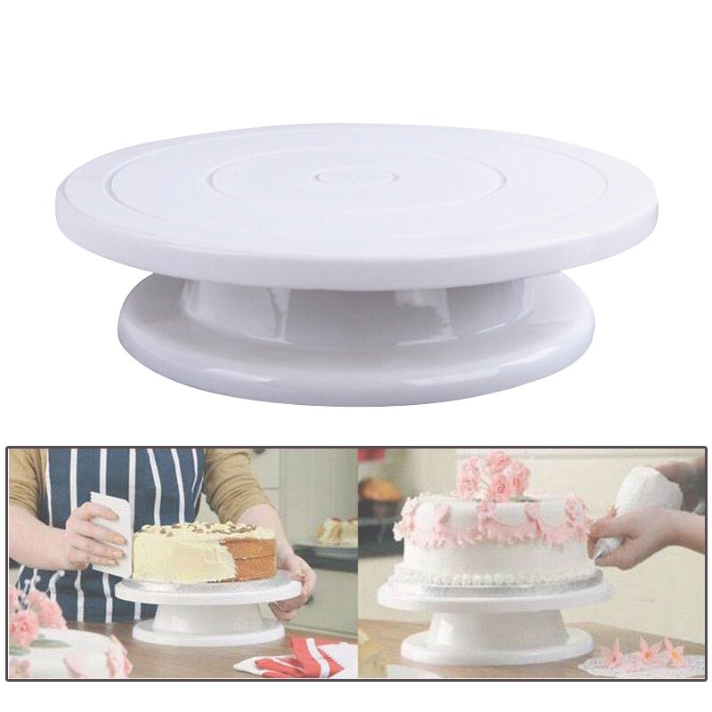 Plastic Cake Rotating Table DIY Baking Cake Stand Cake Turntable Rotating Cake Decorating Baking Tool Kitchen Supplies