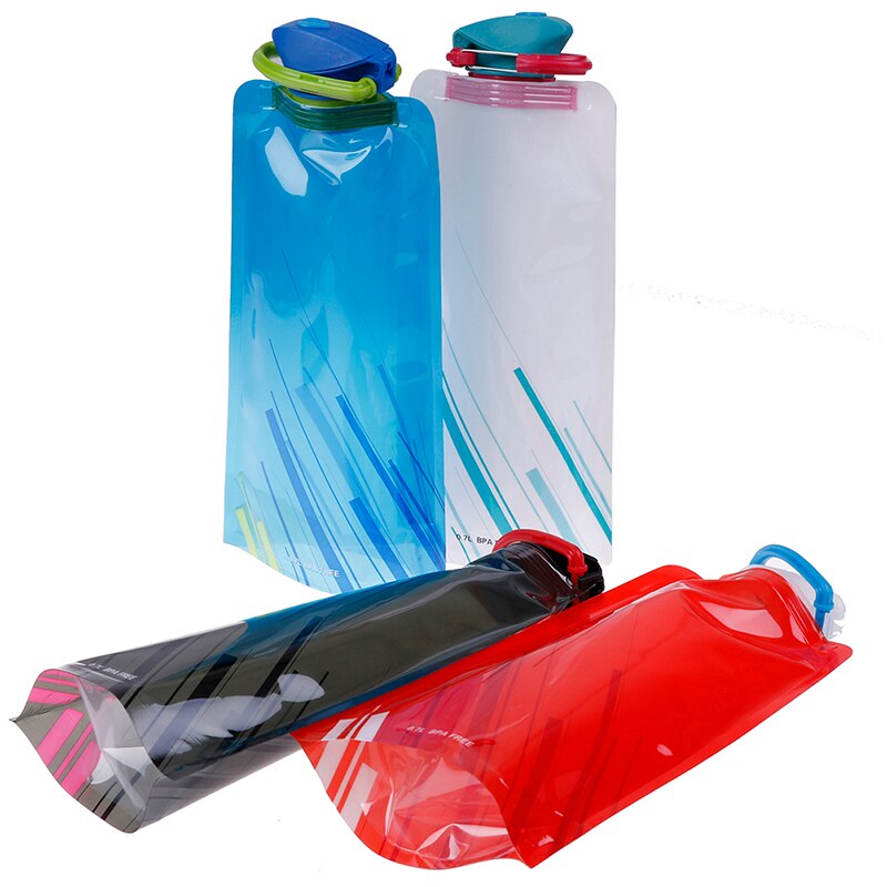 Faltbare Trinken Wasser Flasche Tasche Tasche draussen Wandern Camping PE Wasser Tasche Weiche Glaskolben quetschen für Lauf Radfahren Wasser Taschen