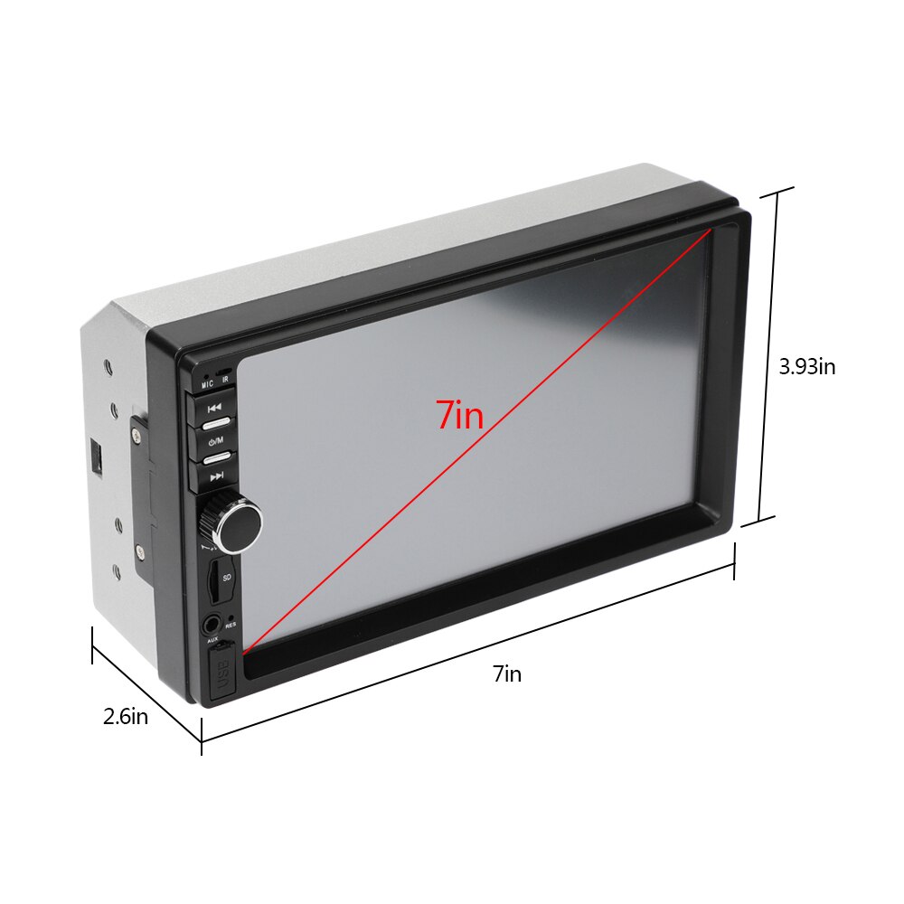 2 Din Stereo Receiver 2din Car Radio Autoradio 7" Hd Touched Screen 12v Car Stereo Player Bt + Remote Control 7010B / 7018B