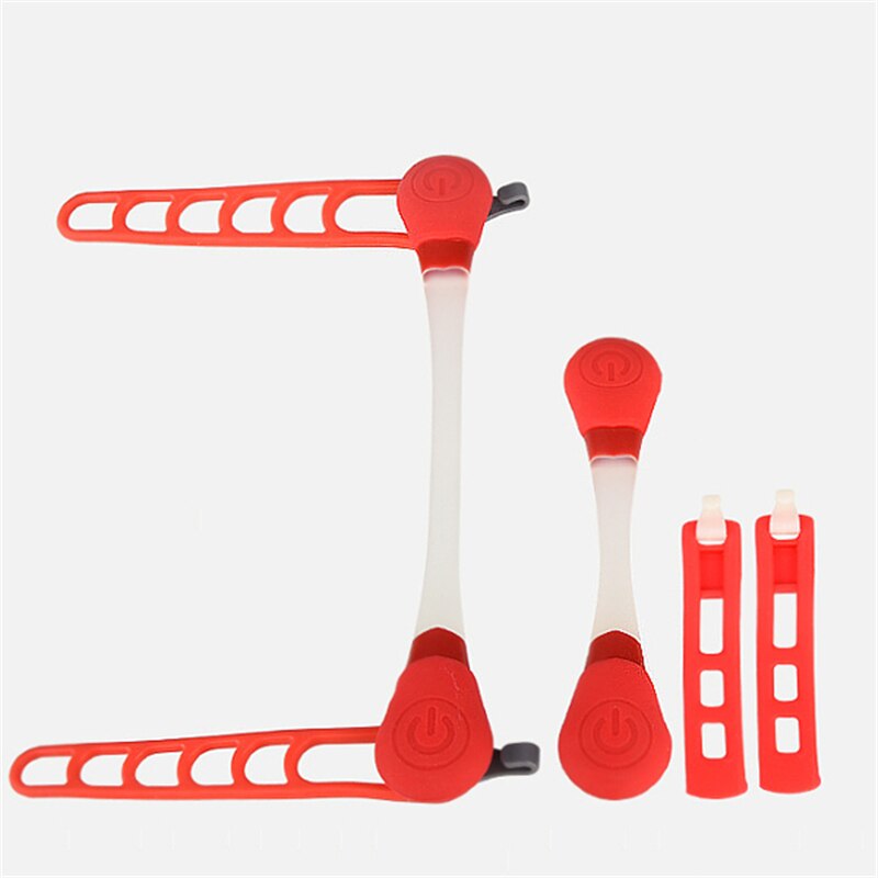 Xanes fietsachterlicht 2 standen 300 lumen  cr2032 batterijen siliconen bandlamp fietsnachtlamp voor zaklamp lantaarn zaklamp