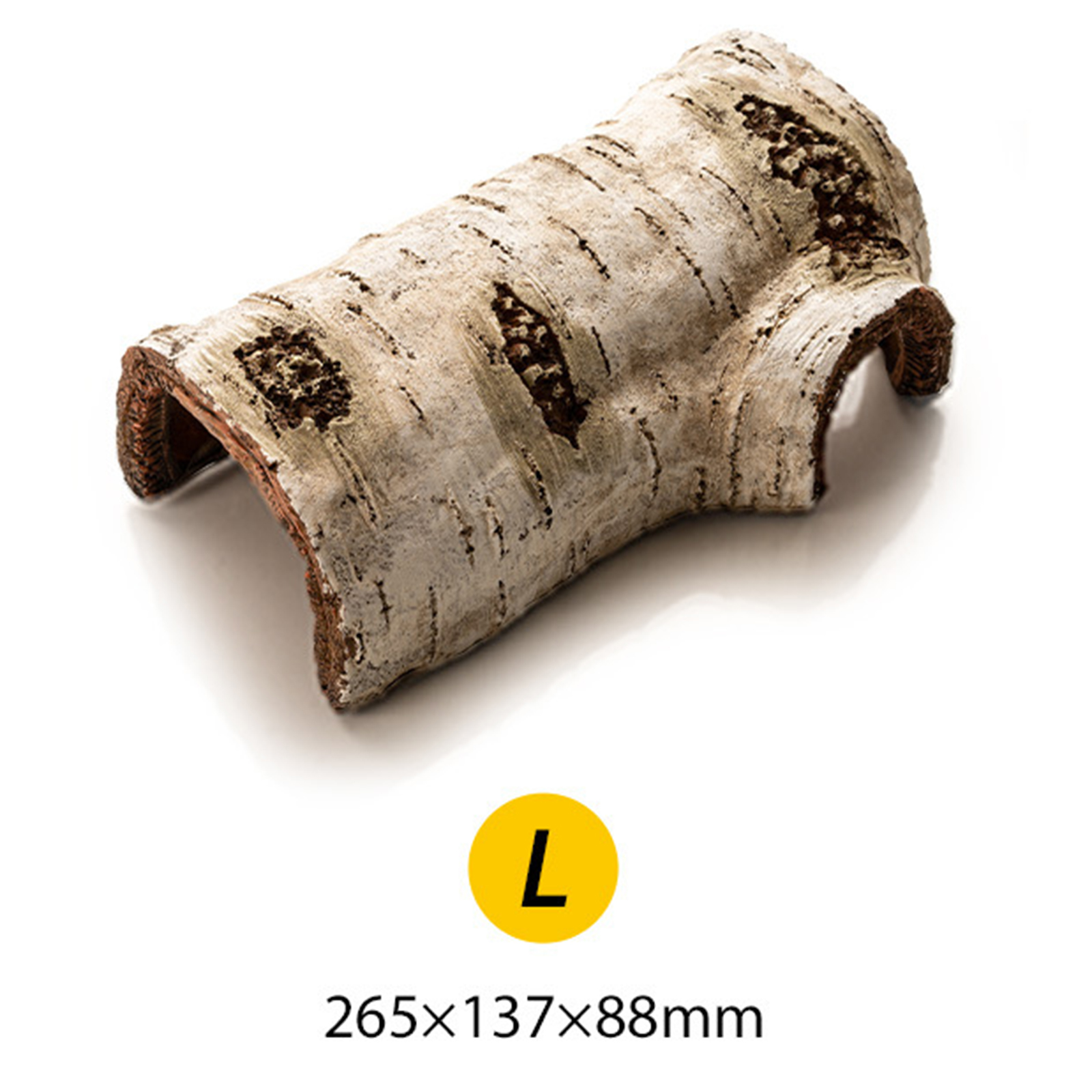 Reptiles Snake Avoid Hiding House Landscaping Climb Pet Habitat Ornament Gray Hole Simulation Resin Bark Cave Ornaments: L