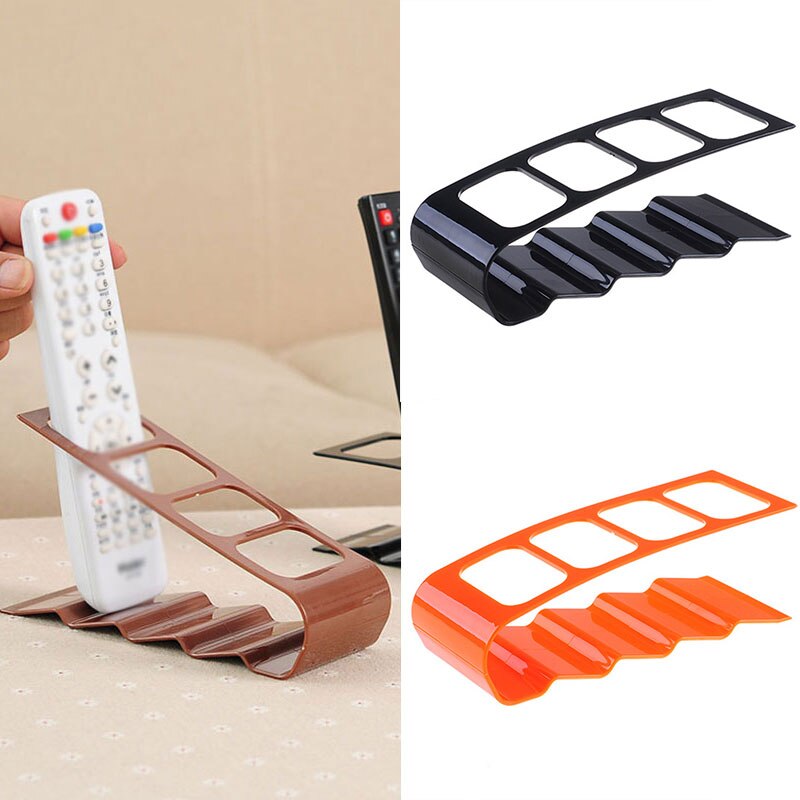 1PC TV DVD Step Practical Four Remote Control Frame Plastic Remote Control Bracket Mobile Phone Holder Stand Rack Up To 4
