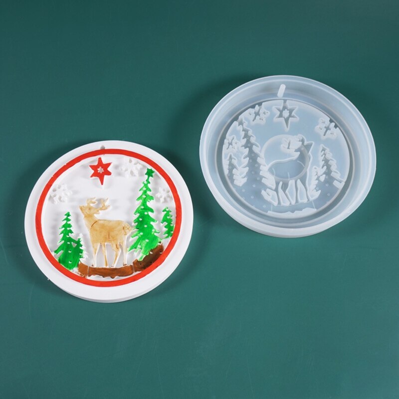 Diy Kerst Vermeld Hanger Casting Silicone Mould Ambachten Decoratie Sieraden Maken Toolscrystal Epoxyhars Mal