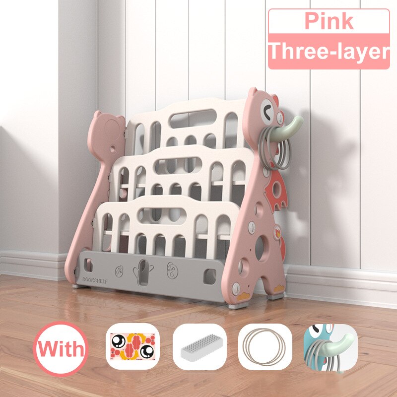 Cartoon Children's Simple Bookshelf Storage Shelf For Books Plants Sundries Book Shelf Floor Standing Children Bookcase