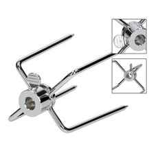 2pcs/set Rotisserie BBQ Forks Stainless Steel Spit BBQ Forks Charcoal Chicken Grill Rotisserie Meat Fork BBQ Tool