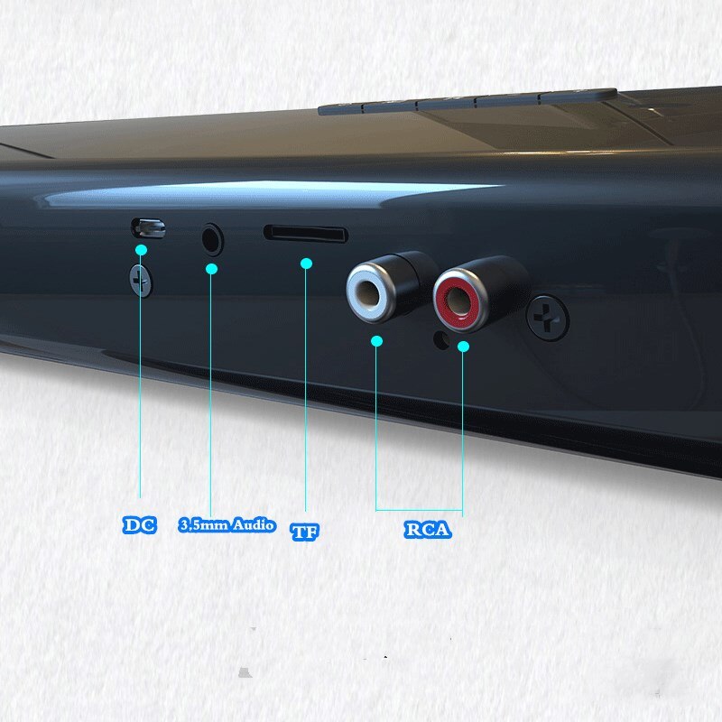 20W TV Sound Bar Wired and Wireless Bluetooth Home Surround SoundBar for PC Theater TV Speaker