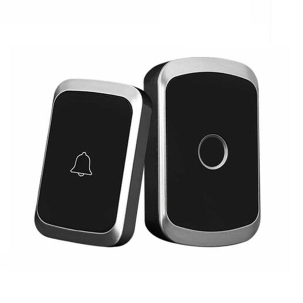 LED Door Bell Wireless Doorbell Battery Powered 36 Tune Songs 1 Remote Control 1 Wireless Home Security Smart Doorbells: Black / UK Plug