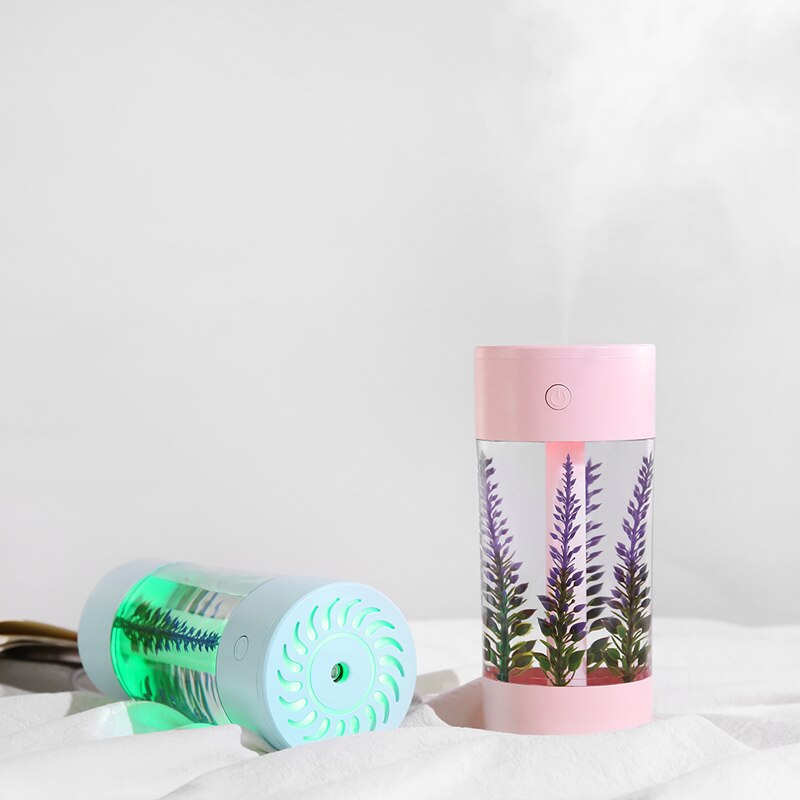 3 in 1 lavendel luftfugter æterisk olie diffuser aroma lampe led nat lys usb blæser aromaterapi bil luftfrisker