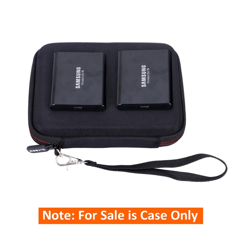 LTGEM Waterproof EVA Hard Case for Samsung T5 T3 Portable 250G 500G 1TB 2TB SSD USB3.1 External Solid State Hard Drives