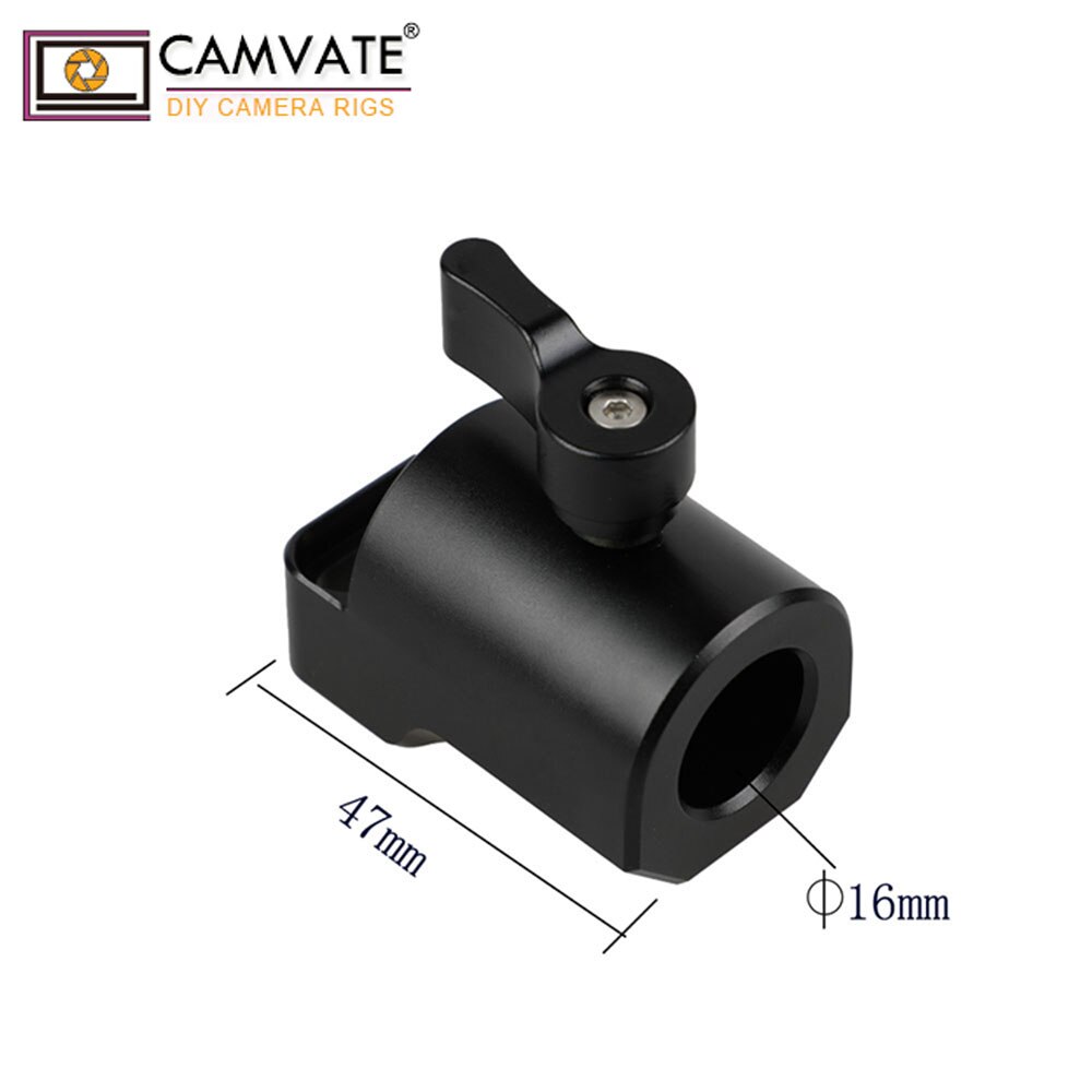 CAMVATE Universal Light Pole Adapter Connector With 2pcs 1/4"-20 Mounting Screws For Camera Monitor Cage Light Pole Connection