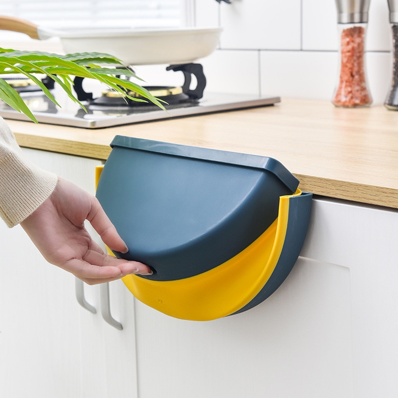 Klapp Mülleimer Küche Schrank Hängen Mülleimer Zauberstab Papierkorb für Schlecht Auto Wc Papierkorb Reinigung Werkzeuge