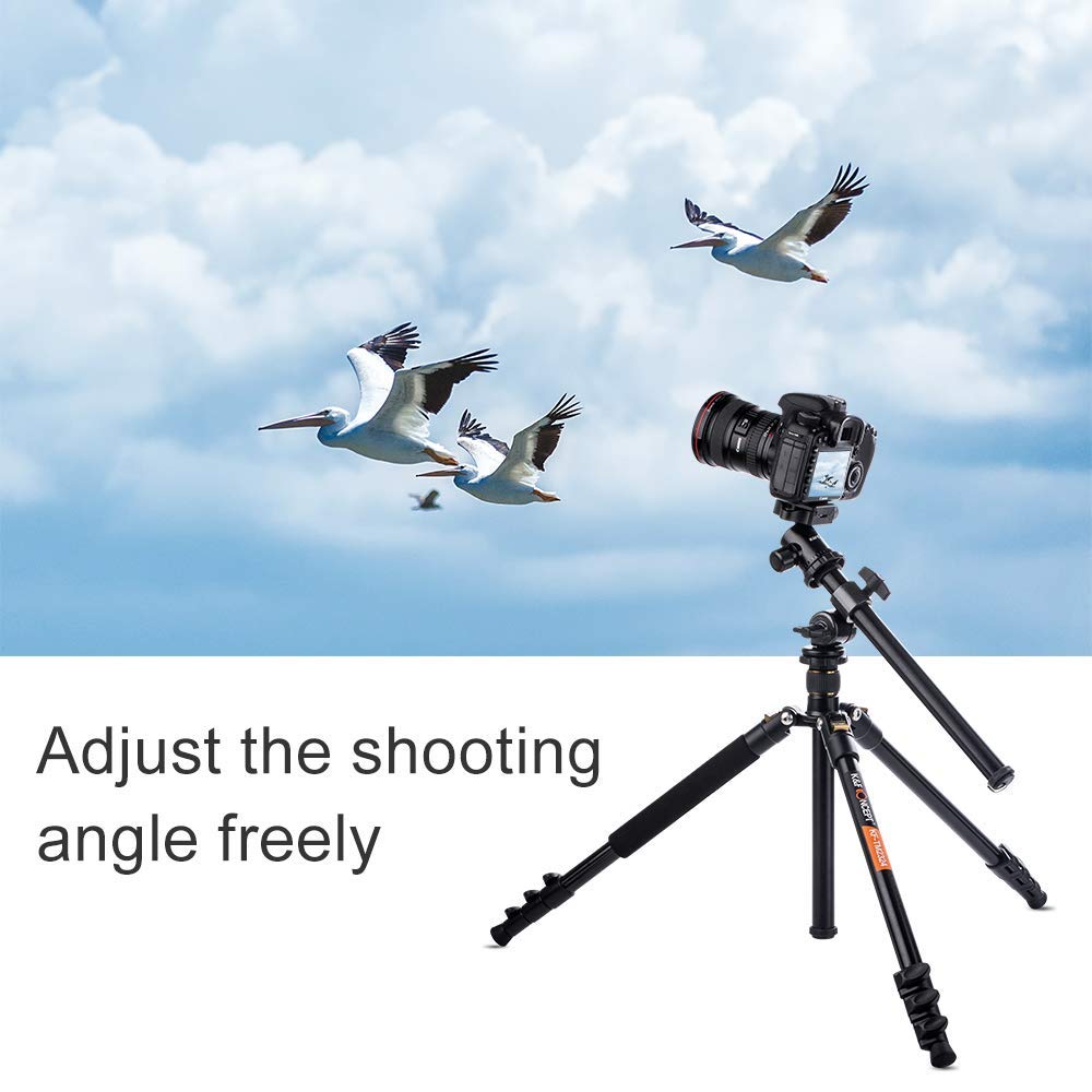 K &amp; F CONCEPT colonna centrale multi-angolo girevole in lega di magnesio rotazione omnidirezionale a 360 gradi per treppiedi scatta video
