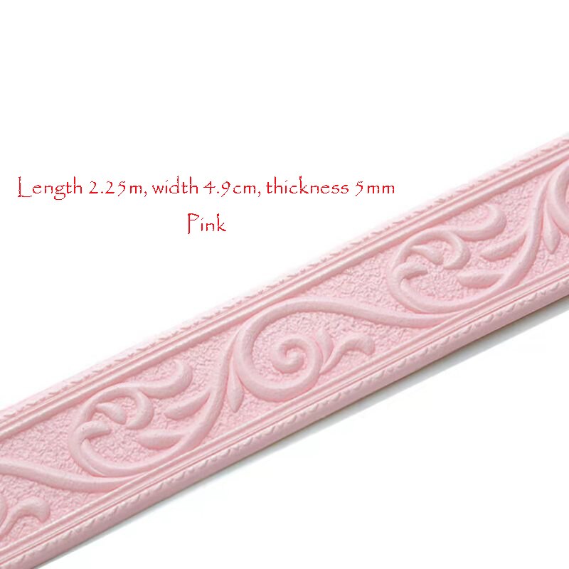 3D Solid Wall Edge Strip Sticker Self-Adhesive Skirting Board Corner Waist Line Sticker Wall Decoration Line Skirting Line Frame: A005