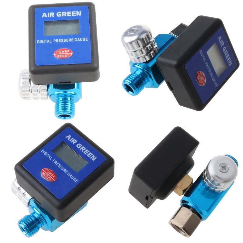Airbrush Electronic Pressure Regulator LCD Digital Display Air Pressure Meter Gunjet Air Pressure Gauge