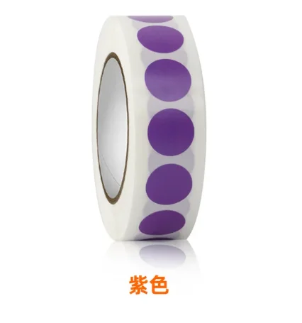 Round Blank Handmade Sticker Roll Dot Stickers Scrapbooking Self-adhesive Color Labels for Marking Classification: black