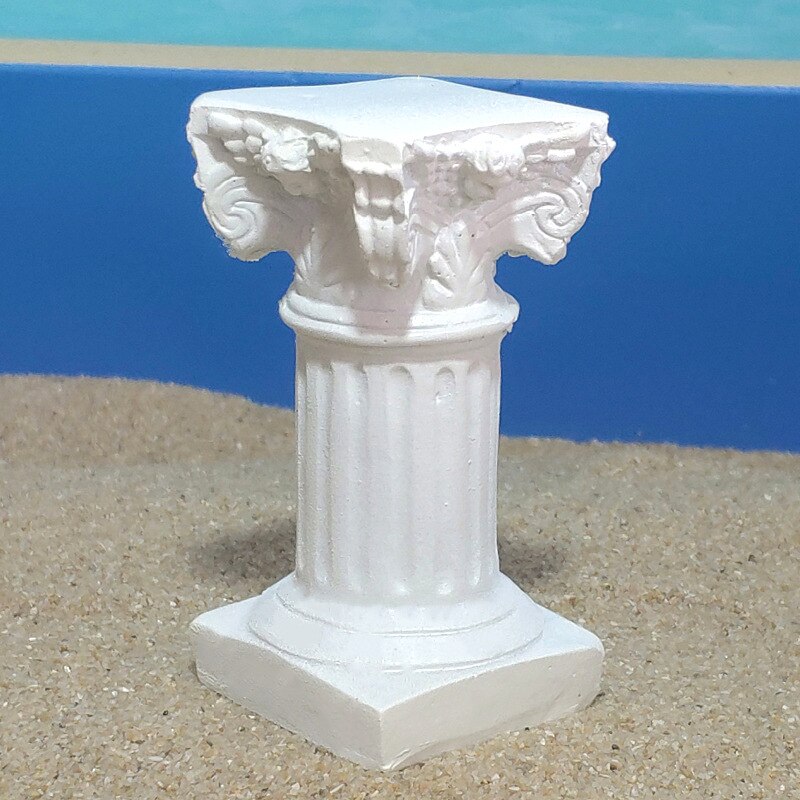 Garden Decoration Resin Roman Column Sculpture Europe Classical Architecture Mini Roman Column Statue Shooting Scene Decor