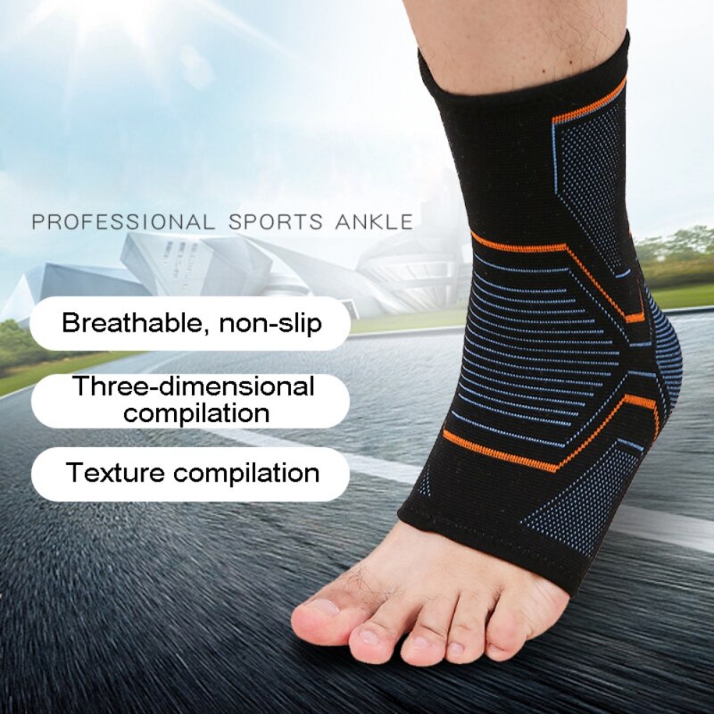 Elastische Gebreide Sport Enkel Ondersteuning Brace Voor Fietsen Yoga Basketbal Volleybal Unisex Voet Joint Enkel Protector