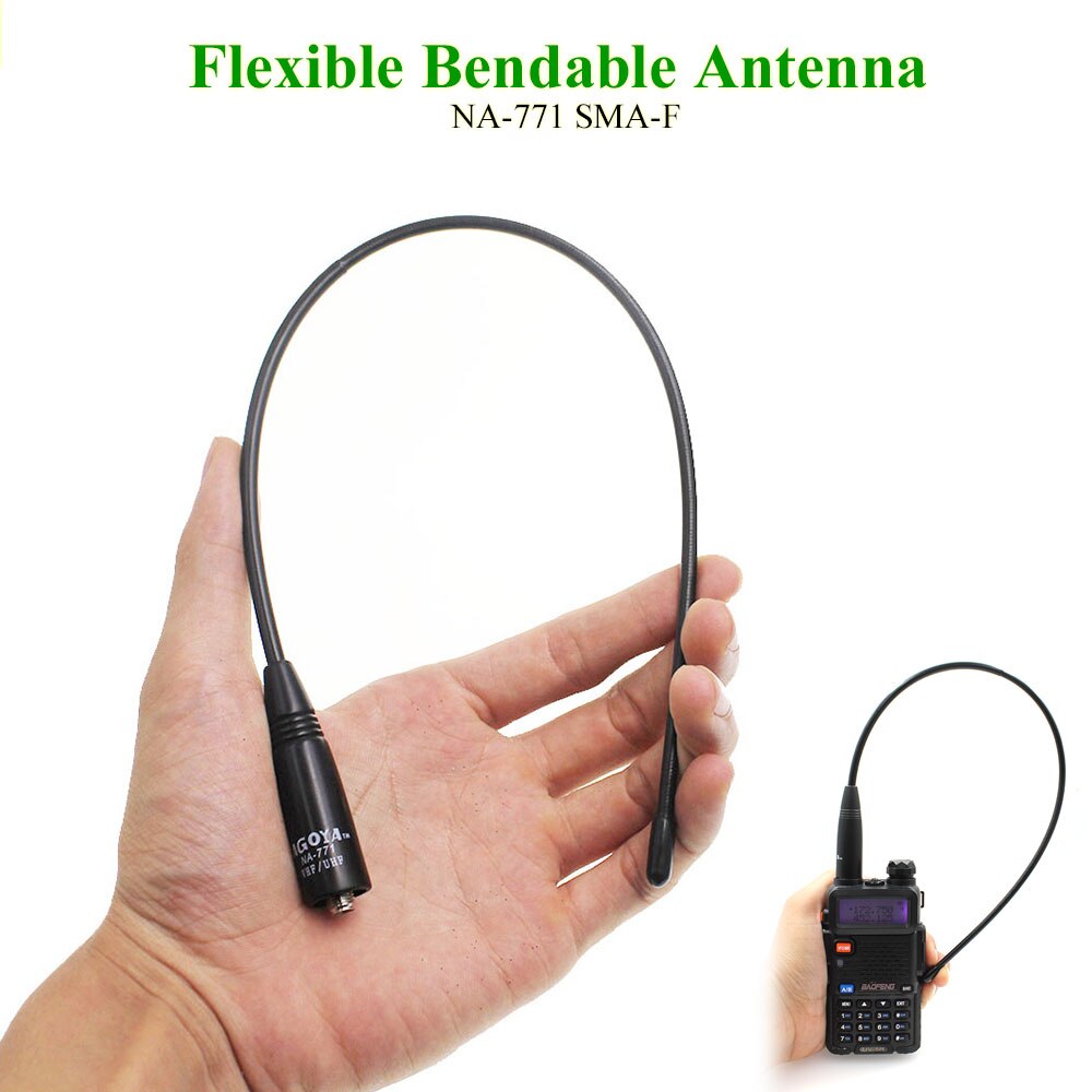 NAGOYA – antenne Flexible NA-771 SMA femelle à Gain élevé, 2 pièces originales, adaptées à la Radio bidirectionnelle UV-5R UV-82 double bande