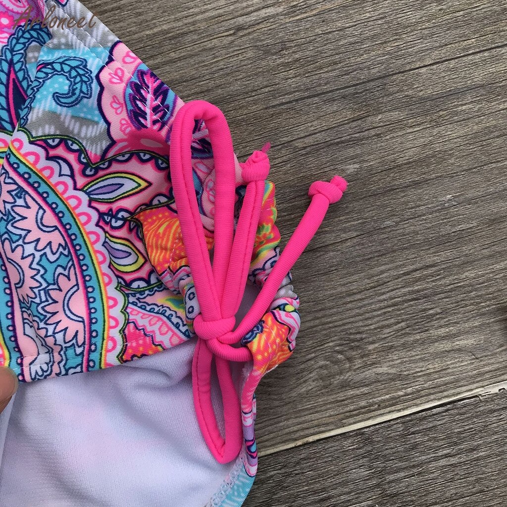 Summer Swimwear Teen Children Girls Print Africa Style One-piece Swimsuit Beach Bikini Beachwear Clothes Swimwear