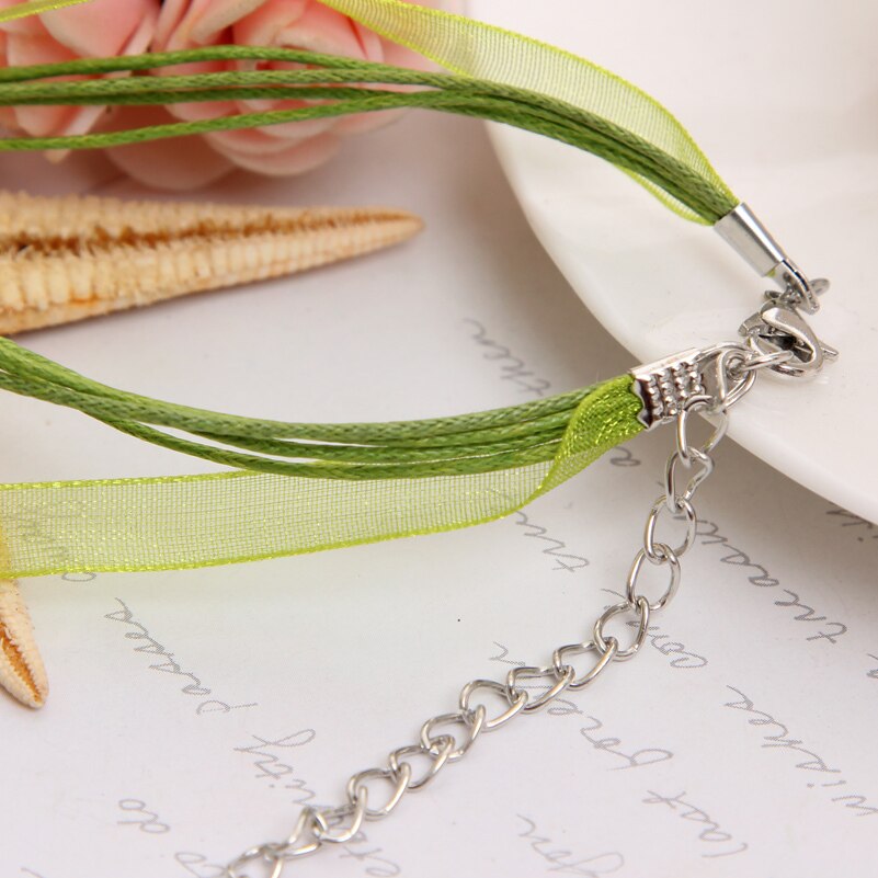 Ensemble de bijoux à la , 2 pièces, pendentifs et colliers carrés verts, boucles d'oreilles goutte, bohème, chaîne en mousseline de soie, été